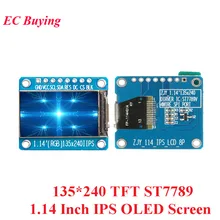 1,14 дюймов ips OLED дисплей модуль ЖК-экран 135*240 RGB TFT для Arduino ST7789 ЖК-плата SPI полноцветный HD OLED 8pin DIY
