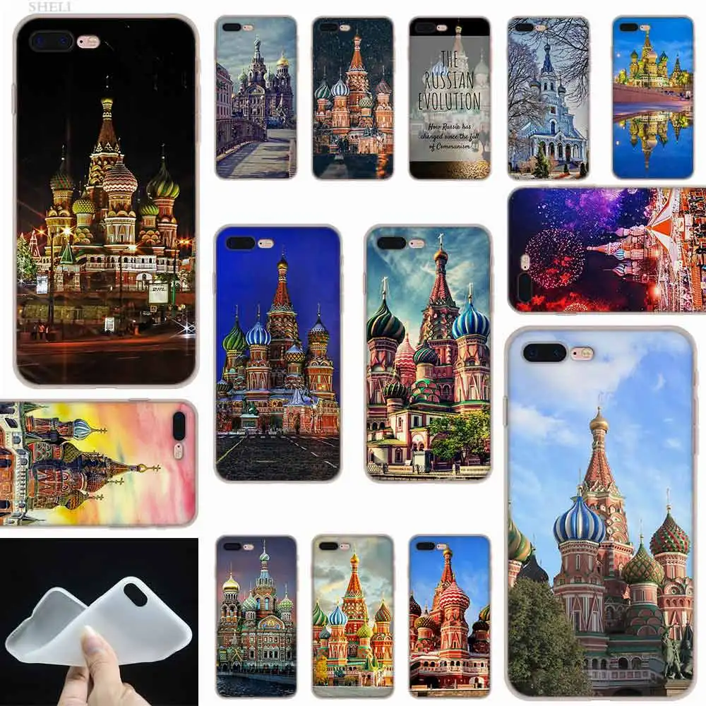 

SHELI Russian Moscow Saint Petersburg Night Frosted Softness Transparent case cover for iPhone X XS XR MAX SE 5 5s 6 6s 7 8 Plu