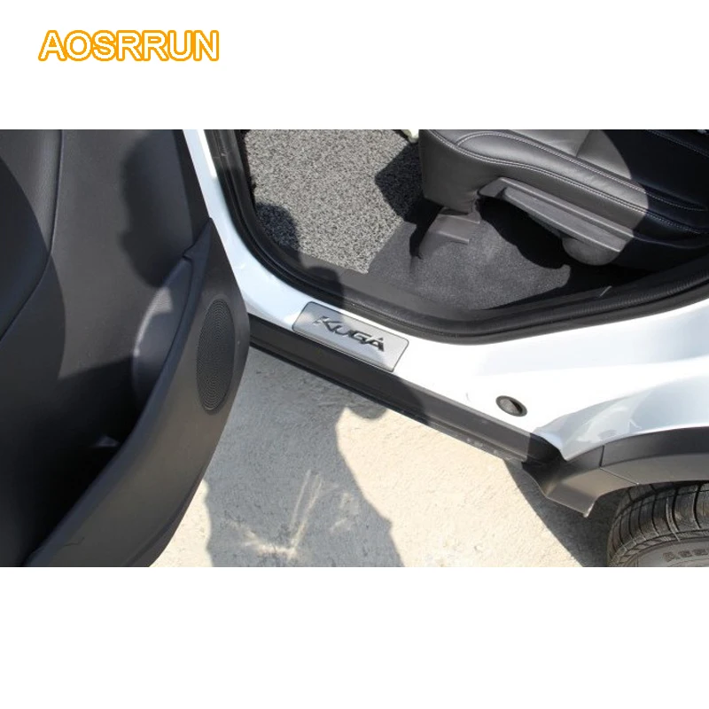 AOSUUUN боковая Накладка на порог из нержавеющей стали для Ford Escape Kuga 2012 2017 2GEN
