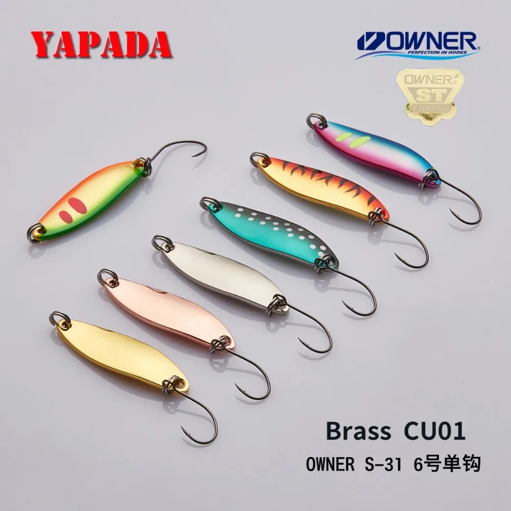 YAPADA النحاس ملعقة CU01 36*11mm 3g/3.8g/5g مالك واحد هوك متعدد الألوان ملعقة معدنية تيار الصيد السحر سمك السلمون المرقط YAPADA النحاس ملعقة CU01 36*11mm 3g/3.8g/5g مالك واحد هوك متعدد الألوان ملعقة معدنية تيار الصيد السحر سمك السلمون المرقط