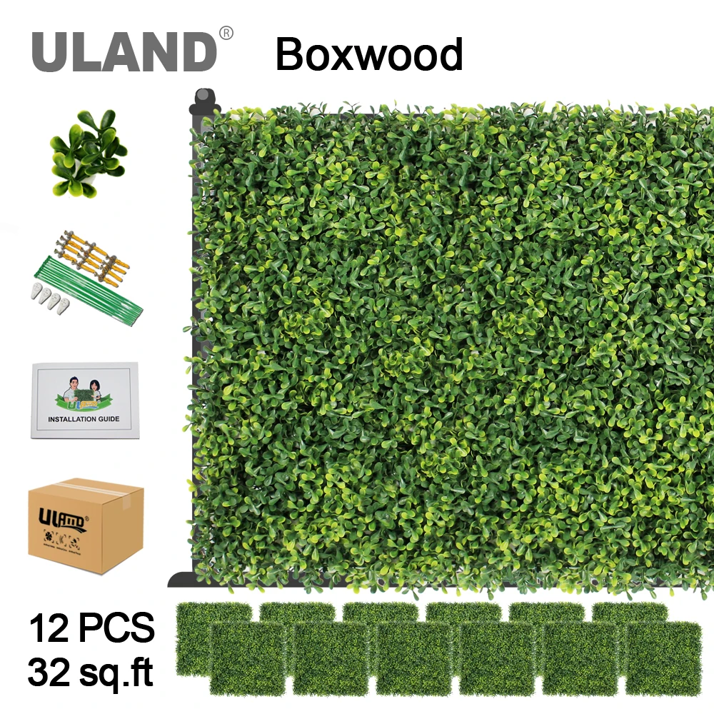 ULAND искусственная самшитовая изгородь панели 32 sqft внутри и снаружи подвесные