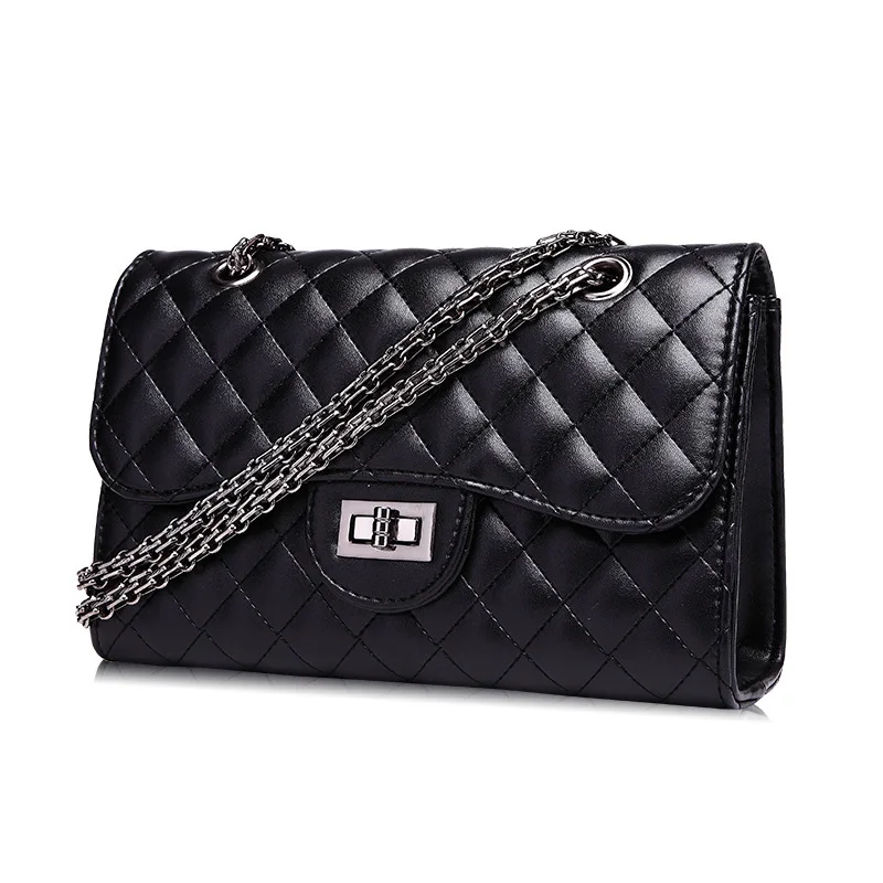 Women Plaid Shoulder Bags PU Leather Chain Female Handbags Designer Ladies Evening Party Quilted Crossbody Bag Bolsa SS0326 (1)