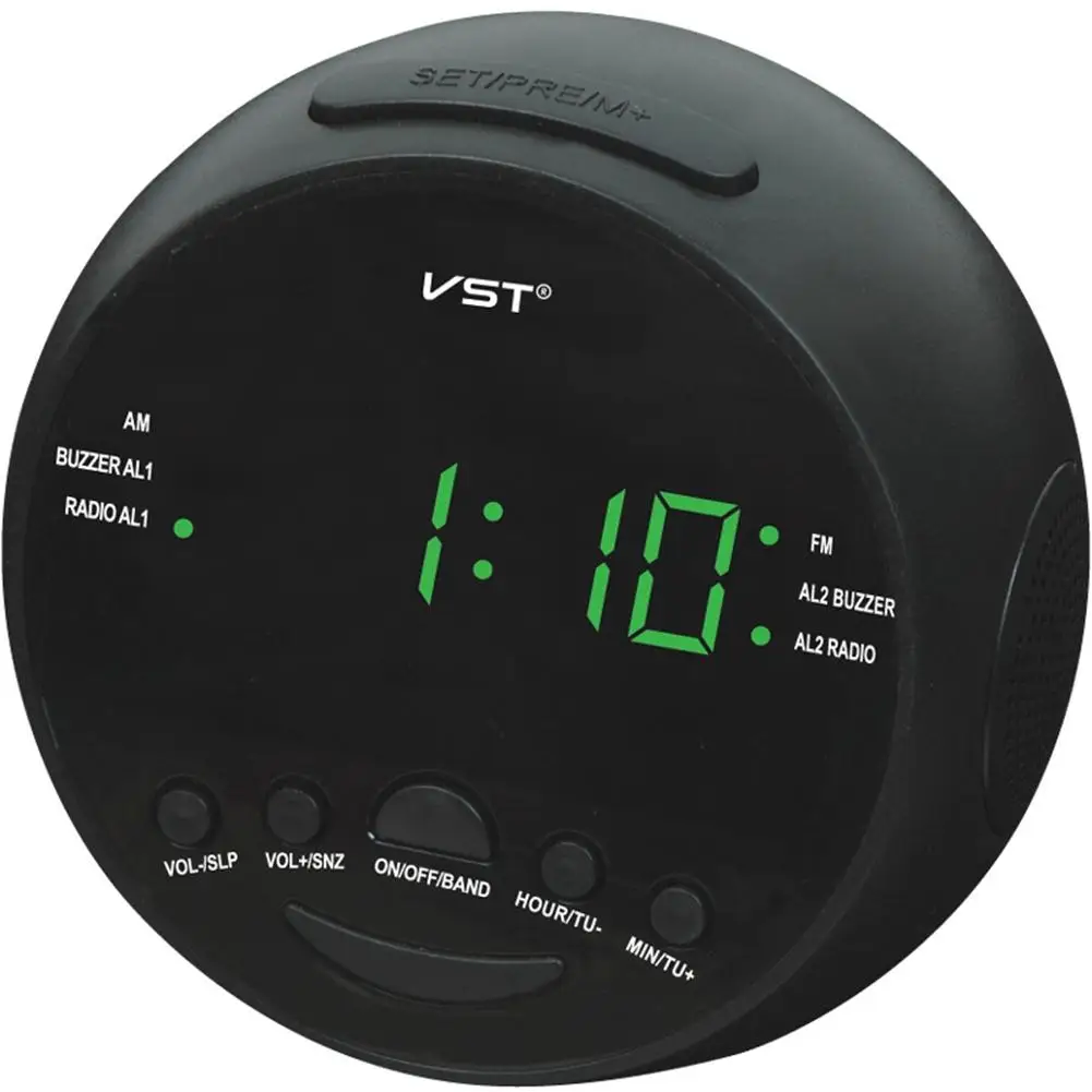 

None Stylish LED Radio Alarm Clock with Snooze Function US Specification Gift Decoration-30