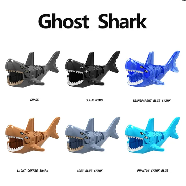 Special Offers 6 styles Ghost Zombie Shark Figure Pirates of the Caribbean Building Blocks Set Model Bricks Toys