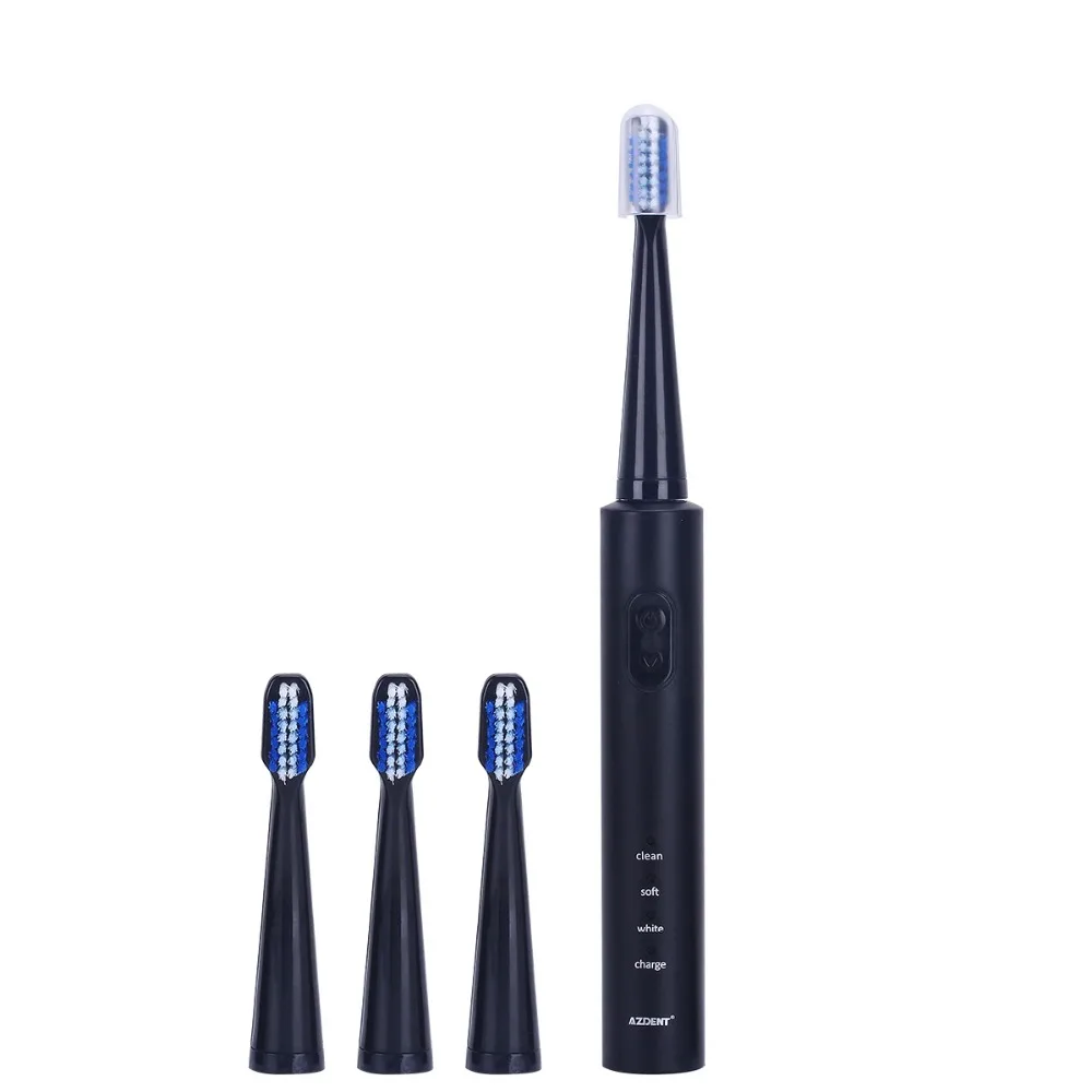 Escova de Dentes Escova à Prova Dentes com 4 Azdent Moda Quente Sônica Elétrica Carregador Usb Recarregável Cabeças Dwaterproof Água Az-1 Pro 9 High Quality Beleza e saúde