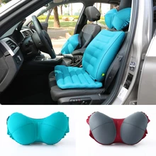 ТПУ ламинированная ткань портативный надувной автомобиль подушка для шеи в автомобиль аксессуары