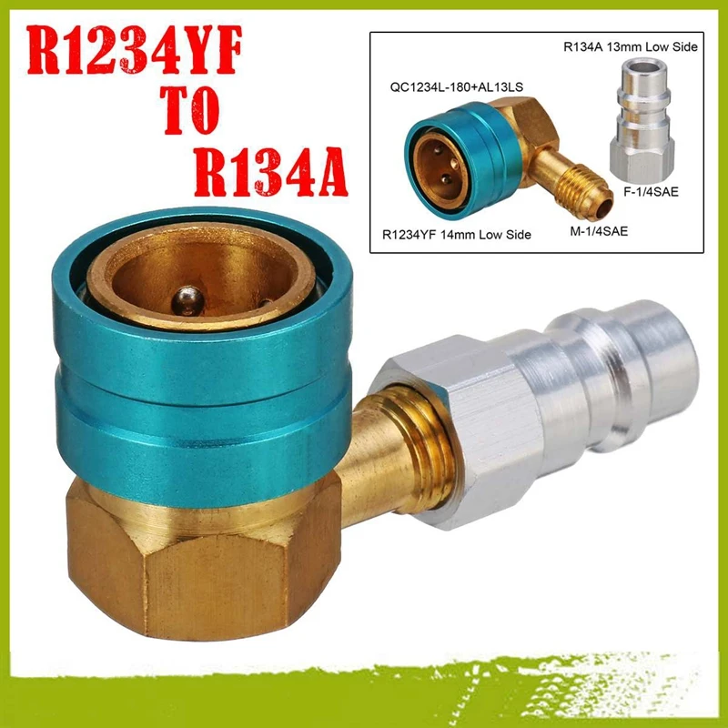 R1234Yf-R134A низкосторонний хладагент плюс фториновые переходники для быстрой муфты автомобильный Кондиционер фитинг