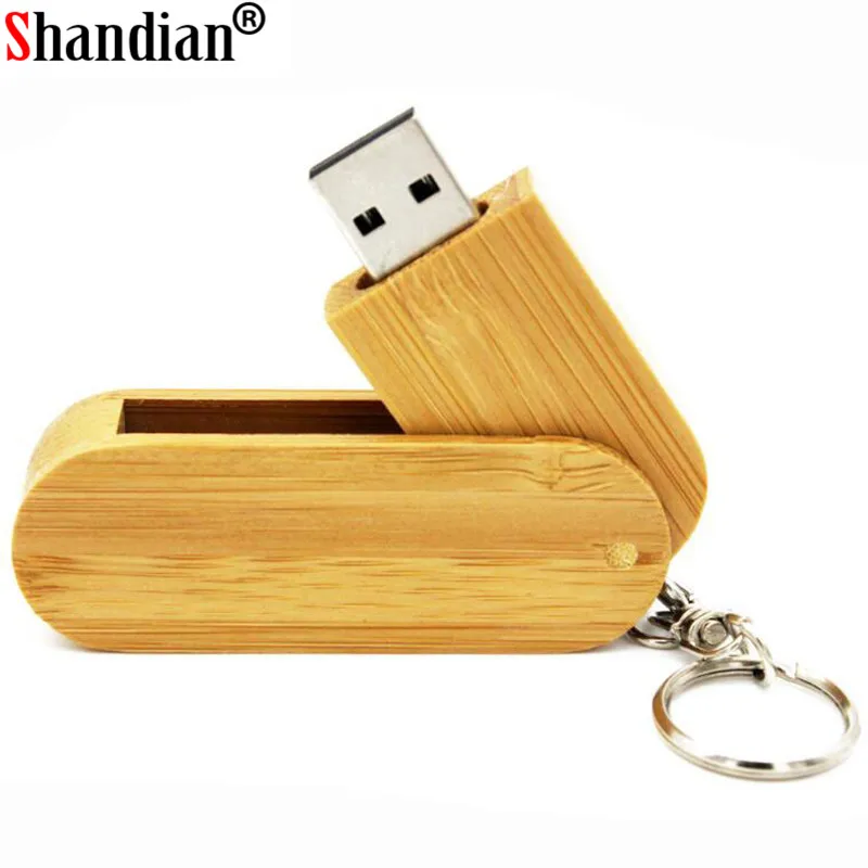 SHANDIAN(более 10 шт. бесплатный логотип) деревянный поворотный usb flash drive флешки 4 ГБ 8 16 32 памяти палочка для создания логотипа лазерная гравировка