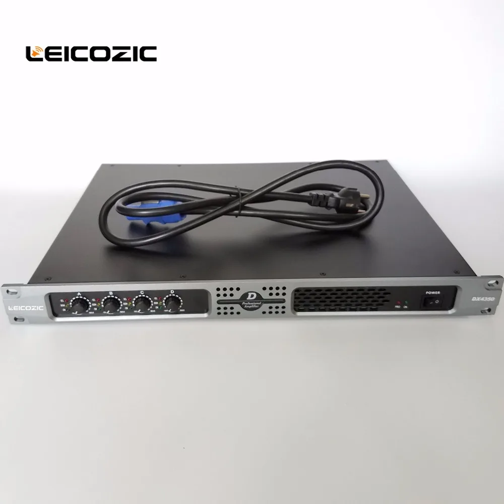 Leicozic DX4350 4 канала класса d усилитель аудио 1u Усилитель 1100 Вт x2 Мостовой усилитель аудио усилитель цифровой усилитель