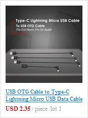 USB OTG кабель для type-C Lightning Micro USB кабель для передачи данных линии для DJI Mavic Pro Air Spark Дрон пульт дистанционного управления