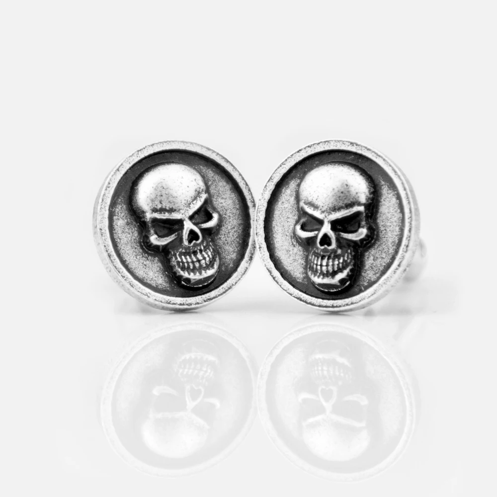 

1pair Skull Cufflink For Men Gift Skeleton Design Viking Pirate Jewelry