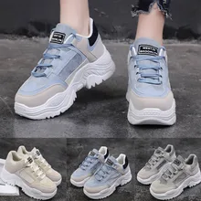 Уличная прогулочная обувь; женская обувь на шнуровке с рифленой подошвой; спортивная дышащая обувь на плоской подошве с круглым носком;# g4