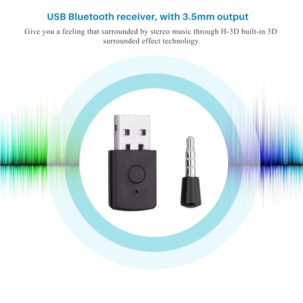 FORNORM 3,5 мм usb-адаптер Bluetooth 4,0 Dongle EDR USB для PS4 Стабильная производительность Bluetooth гарнитуры с мужского и женского пола кабель