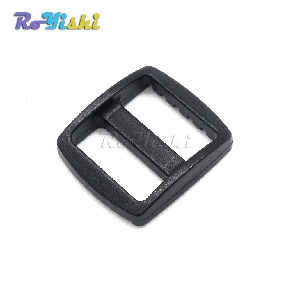 

100pcs/pack 3/4" Plastic Black Slider Tri Glide Adjust Buckles Wider Style For Dog Collar Harness Backpack Straps 20mm