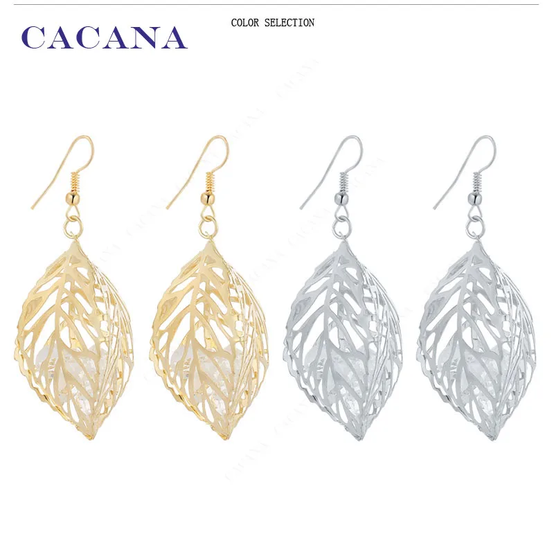 CACANA Dangle Long Earrings For Women A Basket Of CZ Bijouterie Hot Sale No.A1074 A1075