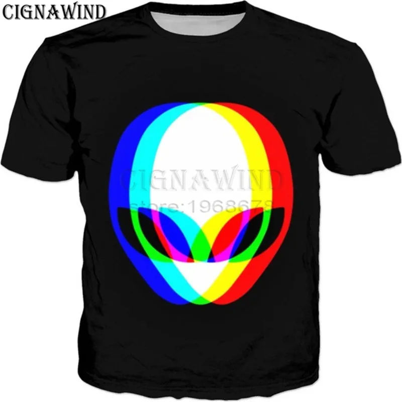 

Fashion funny t shirts men/women Psychedelic hypnosis Alien Face 3D print t-shirts casual Harajuku style tshirt streetwear tops