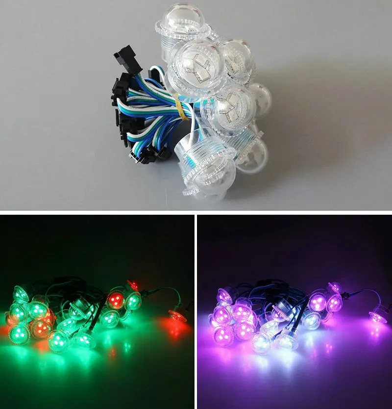 100 шт. WS2811 3LED 26 мм (диаметр) Прозрачный СВЕТОДИОДНЫЙ строковый модуль Pixel light 5050smd
