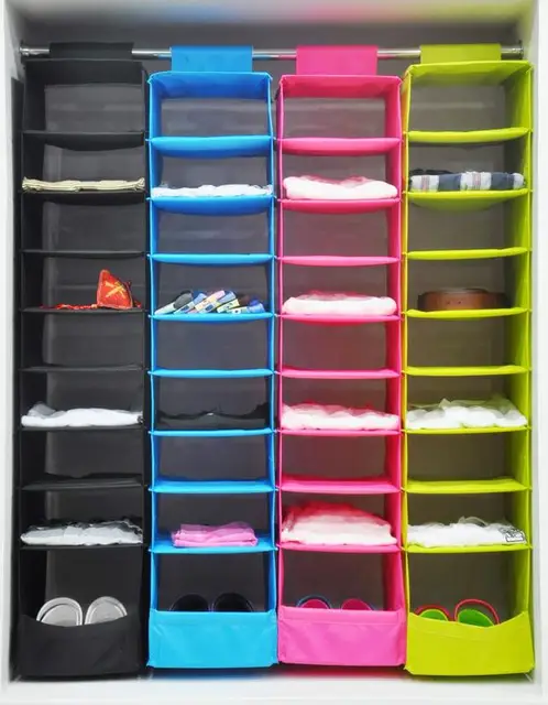 2017 Colorful 9 Shelf Ikea Style Hanging Closet Organizer Washable 2017 Colorful 9 Shelf Ikea Style Hanging Closet Organizer Washable Shoe Foldable Clothes Storage