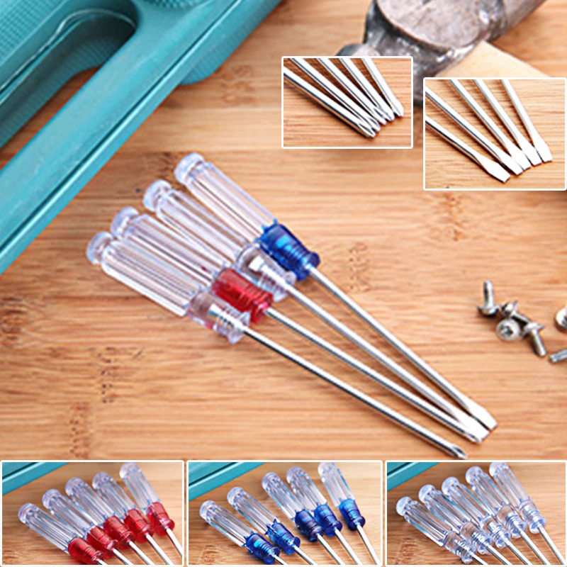 

1pcs Acrylic Handle Cross/Flat Blade Screwdriver Reversible Power Hand Tool