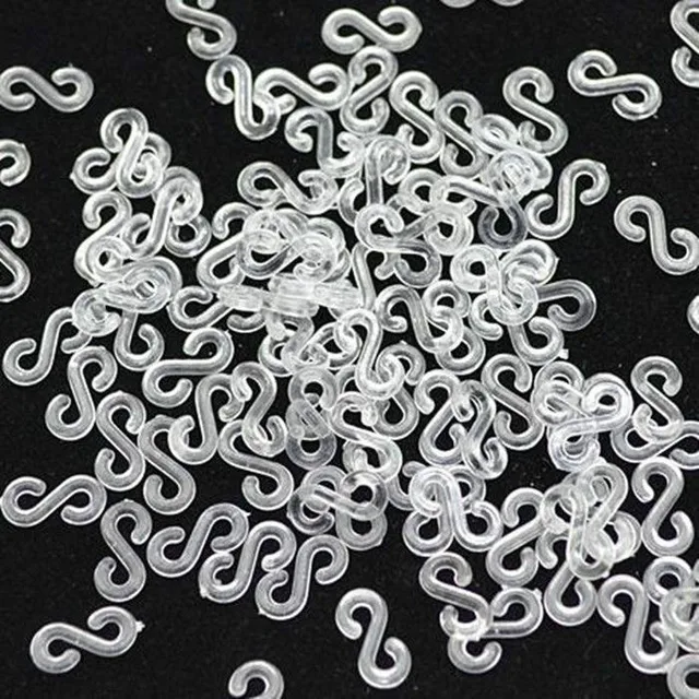 1000pcs colourful/clear C/S clips for rubber bands loom bracelet