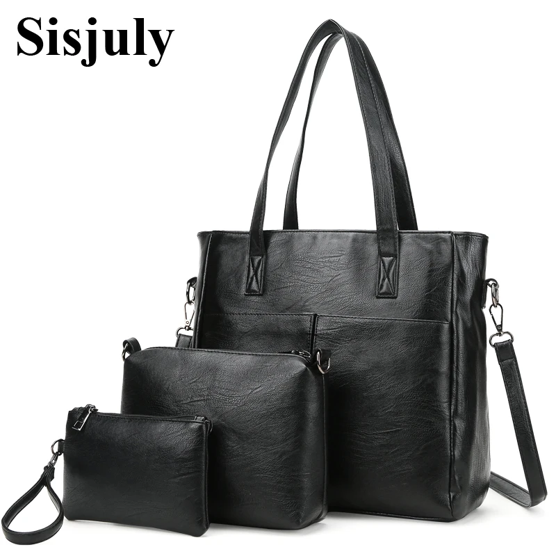 

2019 Bags Handbags Women Famous Brands 3 Set/Pcs PU Leather Women Bags High Capacity Shoulder Bags Small Pure Bag For Women