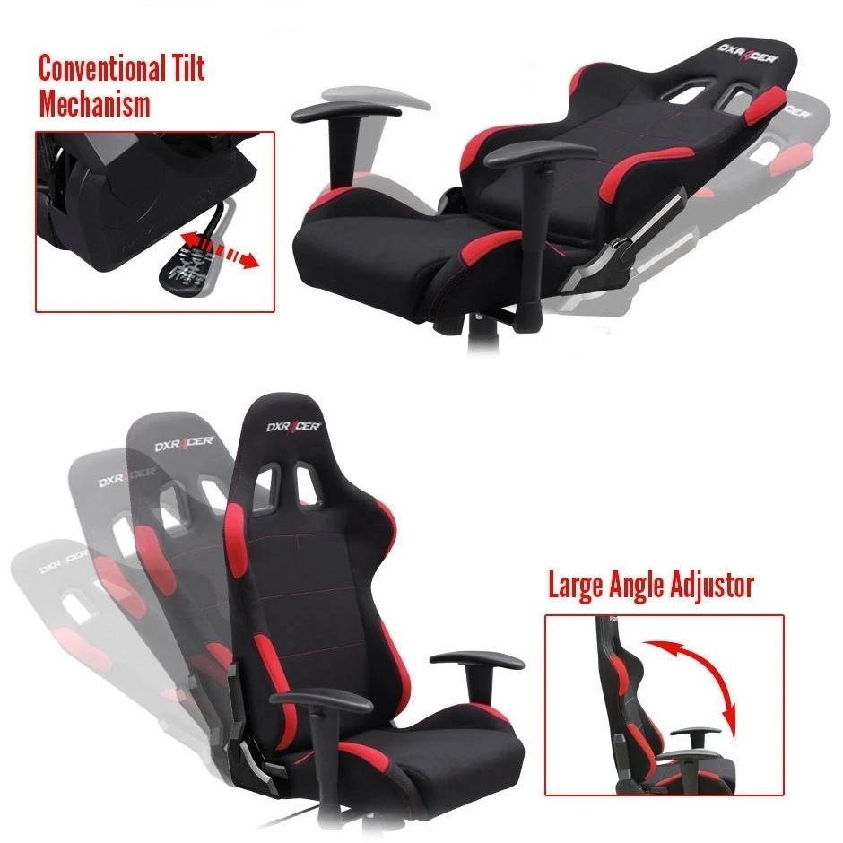 DXRacer OH/FD01/NR High-Back Computer Chair Strong Mesh (Black/Red) (4)
