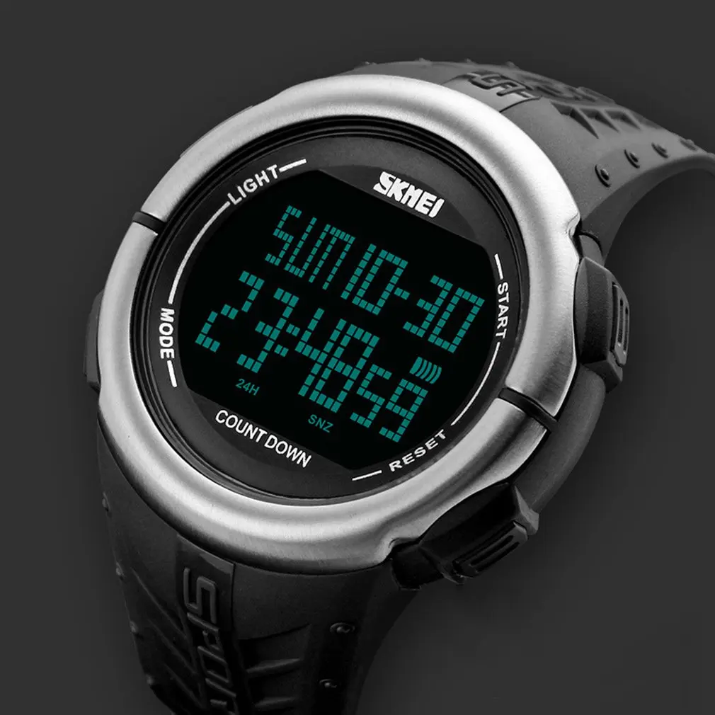 SKMEI Watch Men Outdoor Fashion Multi-function Electronic Watch Outdoor Luminous Waterproof Men's Led Watches Relogio