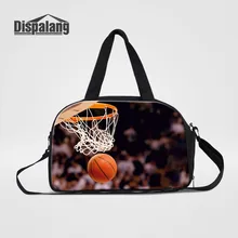 Мужские дорожные сумки Dispalang, Модные баскетбольные мячи с принтами для багажа, Повседневная Дорожная сумка+ независимая сумка для путешествий