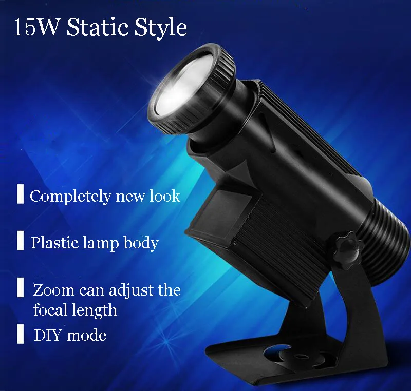 

15W Static model High definition LOGO projection lamp, Custom design lens for free be suitable for bar KTV Freeshipping