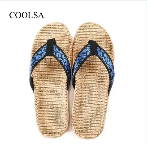 straw flip flops