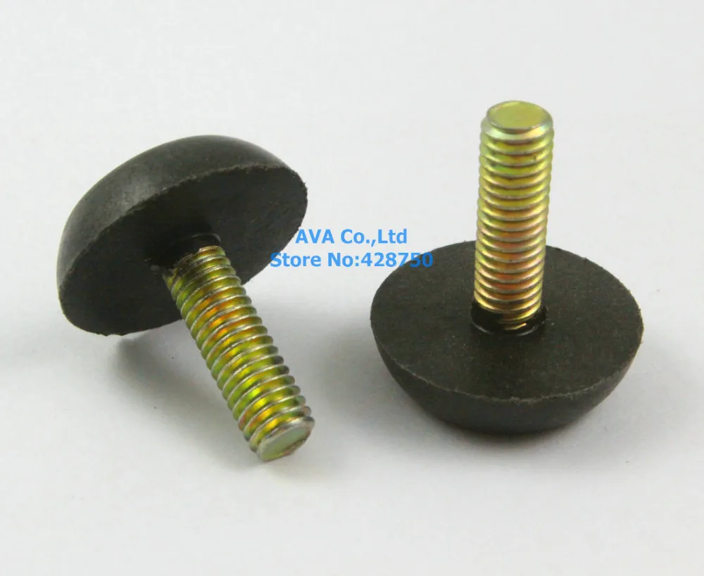 Casters Wholesale 500 PCS Black M6x20mm Screw,23mm Base Adjustable