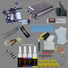 Temporary Complete Tattoo Kit Beginner Tattoo Kit Machine Guns Inks Needles Tattoo Power Supply 4 colors 5ml PHOENIXY Tattoo Ink