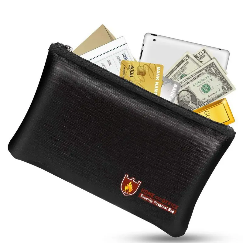 

Fireproof Document Bags, Waterproof and Fireproof Bag with Fireproof Zipper for iPad, Money, Jewelry, Passport, Document Stora