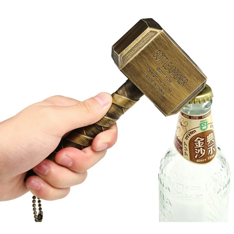 Kitchen Gadgets 2018 Beer Bottle Opener Hammer Shaped Bottle Opener Wine Corkscrew Beverage Wrench Bar Party Tools Fashion Gift (2)