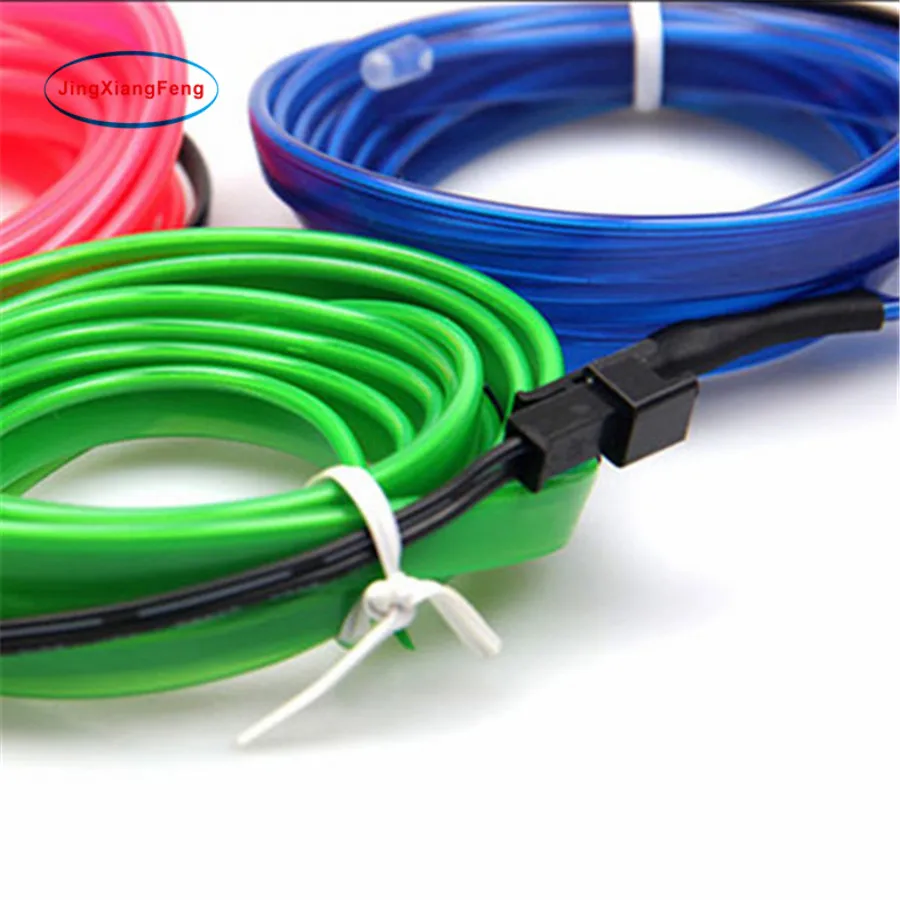 

1-5 M Car interior lights 10color 1-5m Neon Light Glow EL Wire Rope tape Cable Strip 12V LED cold Light Shoes Clothing decorate
