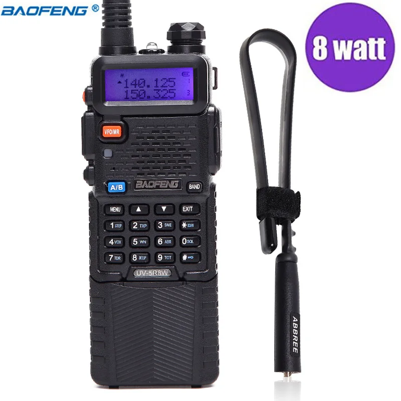 Baofeng UV-5R 8 Вт Мощный 10 км длинный ранг УКВ двухдиапазонный UV5R портативный Радио рация+ SMA-Female тактическая антенна