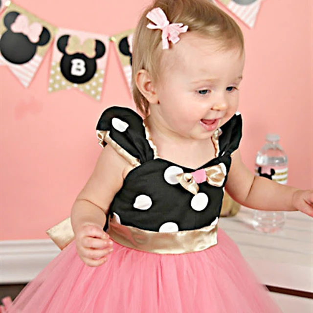 Baby Girls Minnie Mickey Dress Kids Mini Mouse Costume Toddler Children Party Birthday Ballet Clothes Princess Summer Dresses 6