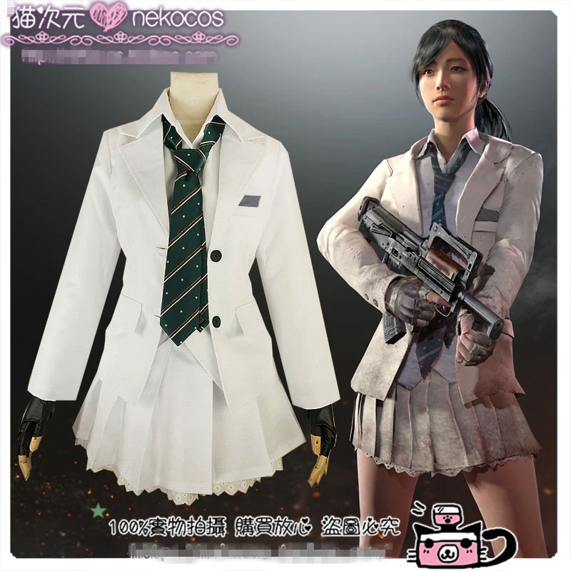  [Customize]2018 Game PUBG Playerunknown's Battlegrounds Cosplay Costume School Uniform For Women Ch