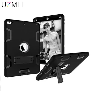 

Original Silicon+PC Armor Shockproof Case For new iPad 2017/2018 9.7" Heavy Duty Hard Cover Full Body Protection+Gifts