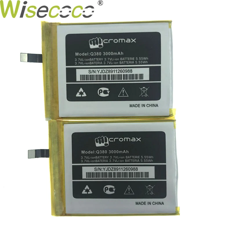 WISECOCO Высокое качество Новинка 3000 мАч батарея для Micromax Q380 A107 мобильный телефон с номером отслеживания