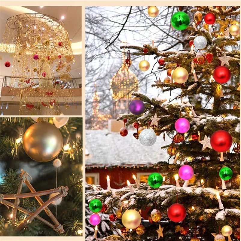 12Pcs Christmas ball ornaments Hanging Xmas Tree Festival Decor Party Supplies new year christmas tree decorations home O09 (4)