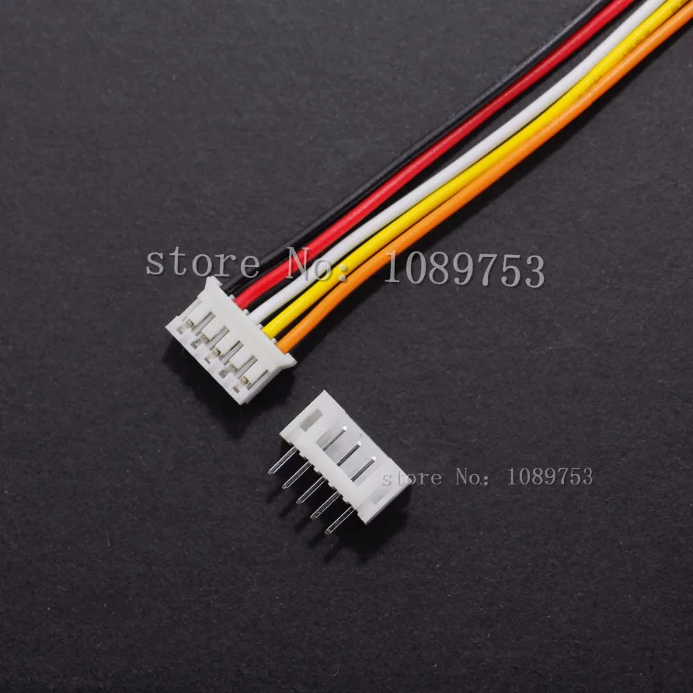 20 Sets SH 1.0mm Micro 2-Pin Female Connector Plug 100mm Wire Cable Male Straight Header PCB Board 
