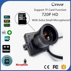 CAMHI P2P Onvif аудио 720 P микро-tf слот для карты SD мини IP Камера дома Применение Крытый видеонаблюдения IP kamera 9-22 мм объектив