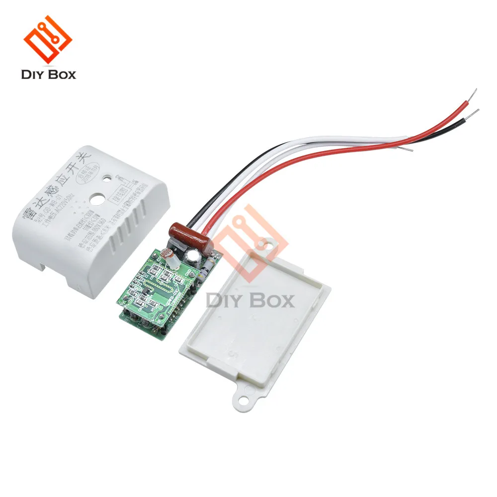 

220V Microwave Radar PIR Motion Sensor Switch IR Infrared Human Body Induction Detector Controller Switch Automatic for LED Lamp