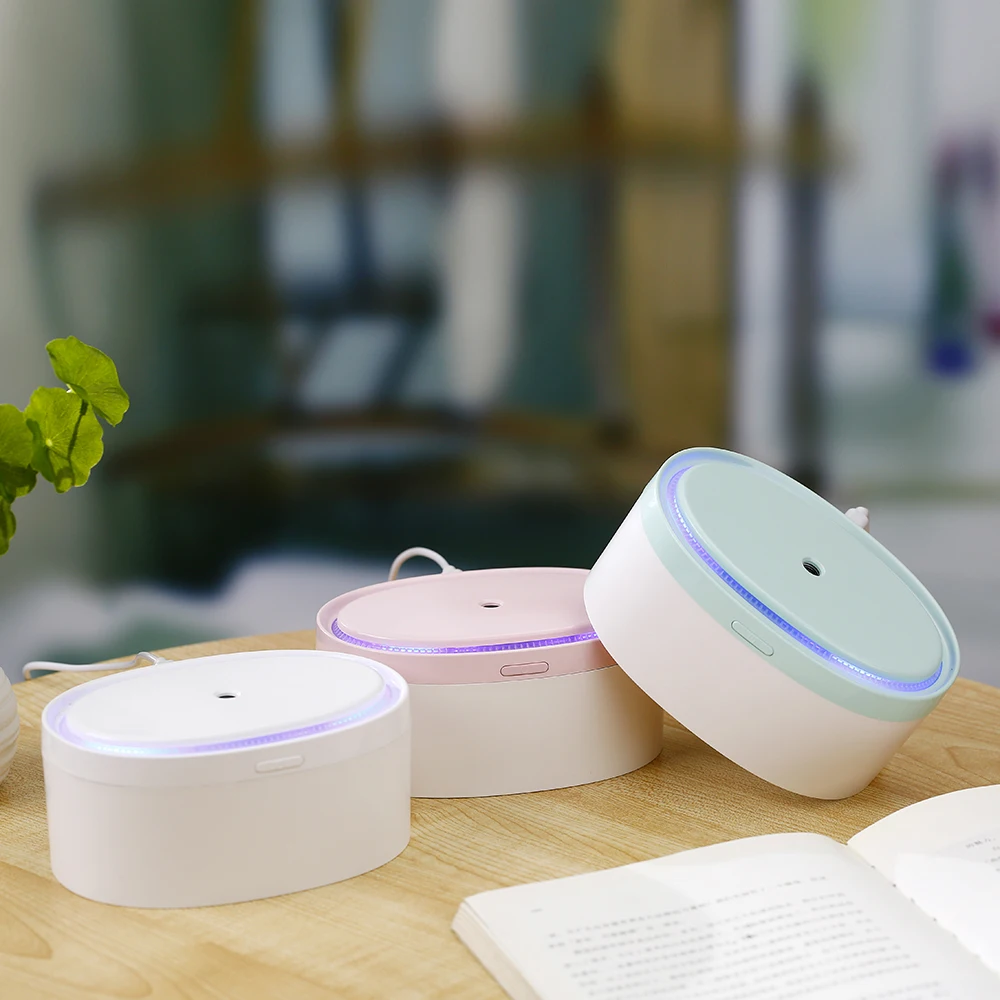 

LED Night Light Lamp with 300ML USB Humidifier Air Aromatherapy Diffuser Mini Ultrasonic Electric Aroma Humidifier Diffuser
