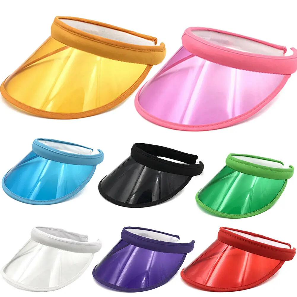 Men Women Unisex Plastic Visor Sun Hat 