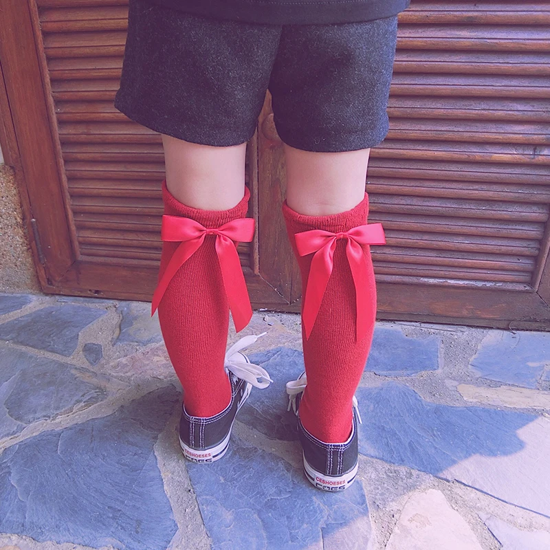 Buy Children Long Socks Knee High Cute Solid Color