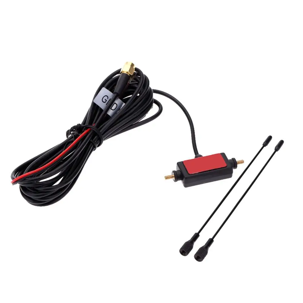 

New DVB-T ISDB-T Car Radio Digital TV Antenna with Amplifier SMA Plug Television Reception Radio Antenna for universal car
