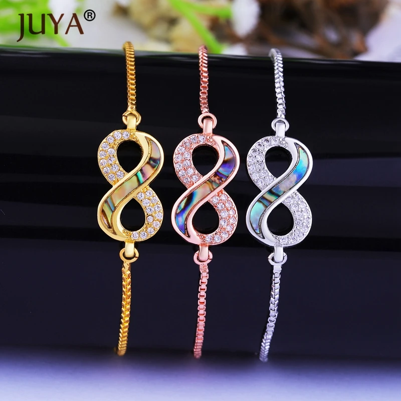 

2018 new Popular Style Copper Zircon Rhinestone Infinity Bracelets christmas gifts for women Adjustable Chain Bracelet Bangle