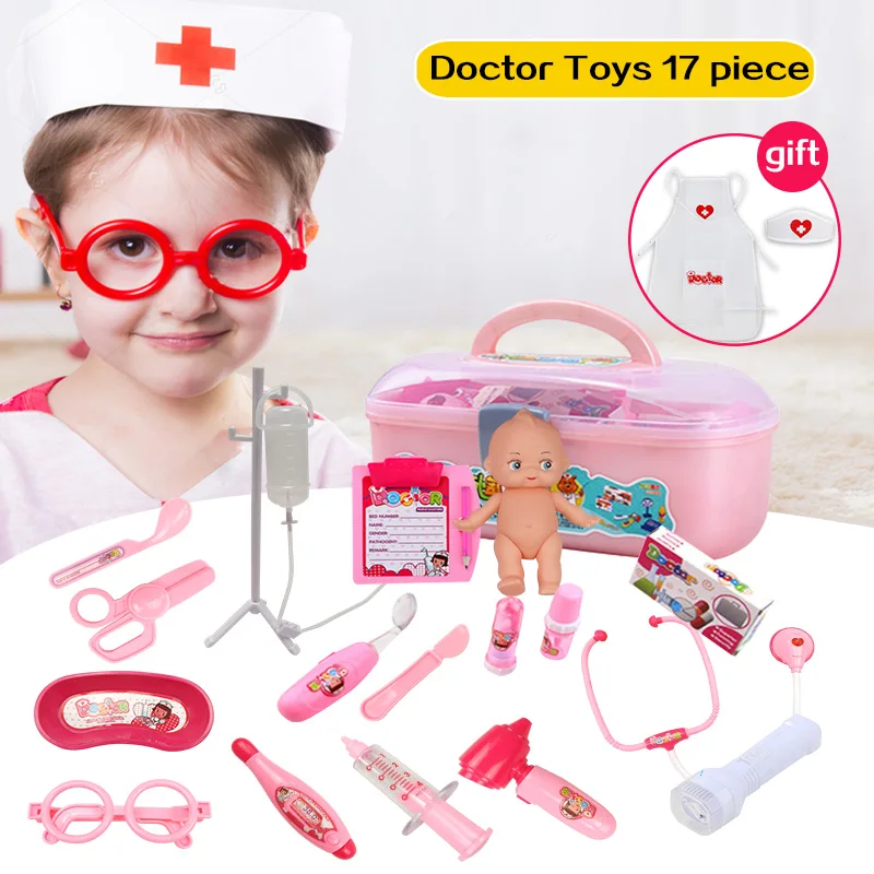 Huanger Docteur Jouer Jouets Set Doctora Juguetes Pour Enfant Kit Medical Bebe Educatif Boite A Lumiere Role Semblant Jouets Classiques Aliexpress